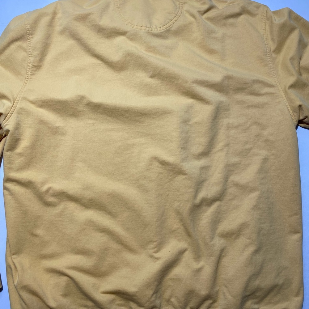 GOOD- Size XXL Mens IZOD Long Sleeve 1/4 Button Pullover Cotton Polyester Yellow - Picture 9 of 9